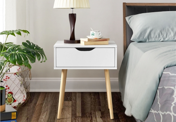 Two-Piece Bedside Nightstand Table - Two Colours Available