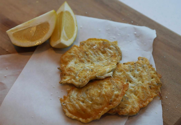 $12 for Four Cooked West Coast Whitebait Patties & One Scoop of Chips, or $14 for 200g of Frozen West Coast Whitebait (value up to $20)