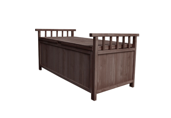 Outdoor Patio Wooden Storage Box Bench - Available in Two Colours