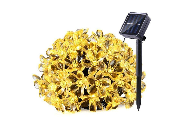 7m 50-LED Blossom Flower Solar String Lights - Two Colours Available