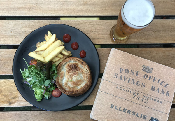 A Beer & a Pie for 'Beer & Pie July' incl. Fries & a Side Salad