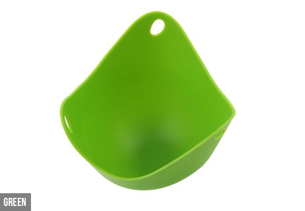 Three-Pack or Six-Pack of Silicone Egg Poachers - Four Colours Available