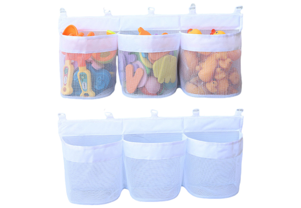 Three-Compartment Bath Toy Organiser - Option for Two