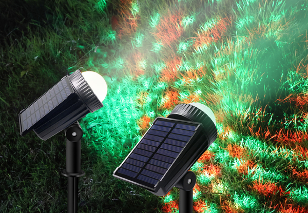 LED Solar RGB Garden Spot Light - Option for Two or Four Pieces