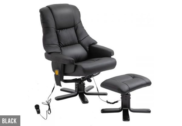 Eight Point Full Body Massage Recliner Chair - Two Colours Available