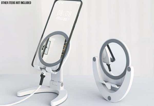 Folding Portable Mirror Cell Phone Stand