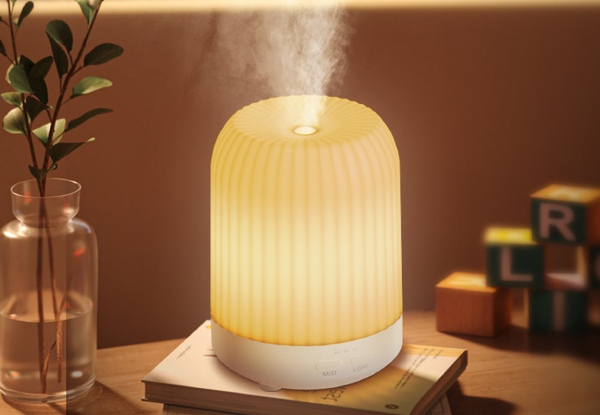 Aroma Oil Air Humidifier with LED Night Light - Available in Two Colours & Option for Two-Pack