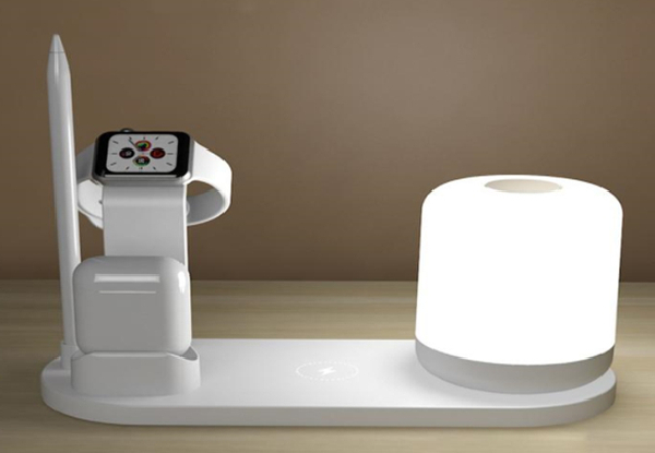Wireless Charging Dock with LED Lamp - Two Colours Available