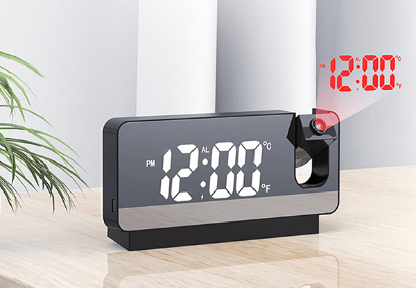 Large Screen Display LED Projection Clock - Two Colours Available