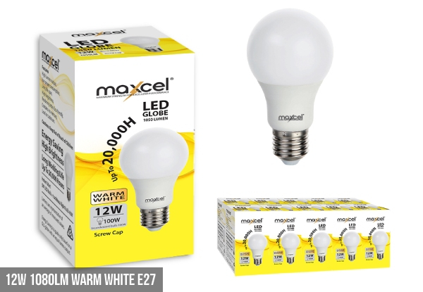 Maxcel LED Globe Light Bulb 10-Pack Range - Eight Options Available