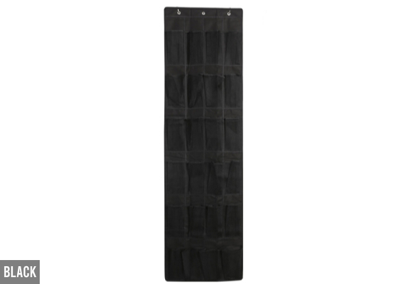 24-Pocket Door Hanging Shoe Organiser - Four Colours Available