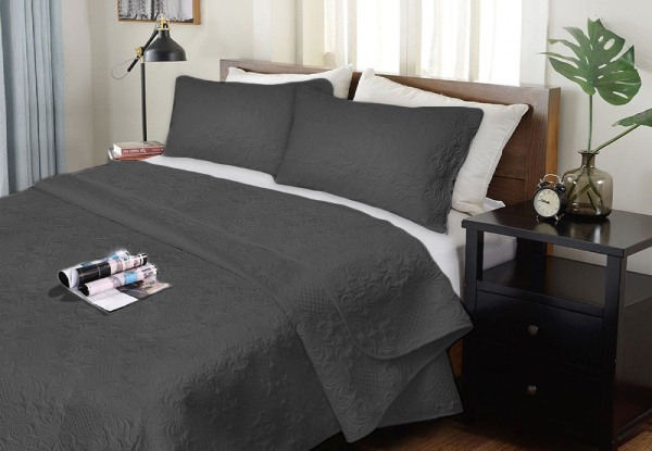 Ramesses Three-Pieces Ultrasonic Comforter Set - Two Sizes & Four Colours Available