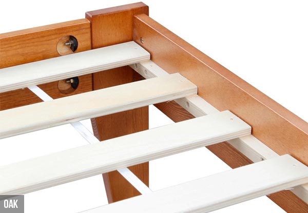 Wooden Slat Bed - Two Colours & Four Sizes Available