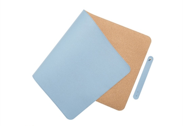 PU Cork Leather Water-Resistant Keyboard Mouse Pad Desk Protector Mat - Three Colours & Three Sizes Available