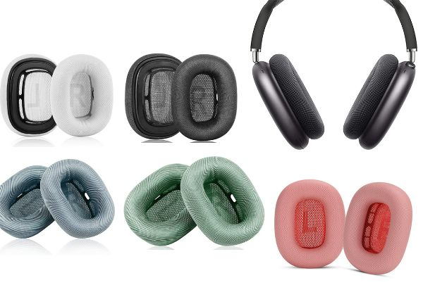 Pair of Replacement Ear Pads Cushions Compatible with AirPods Max - Five Colours Available