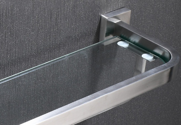 80cm Stainless Steel Glass Shelf