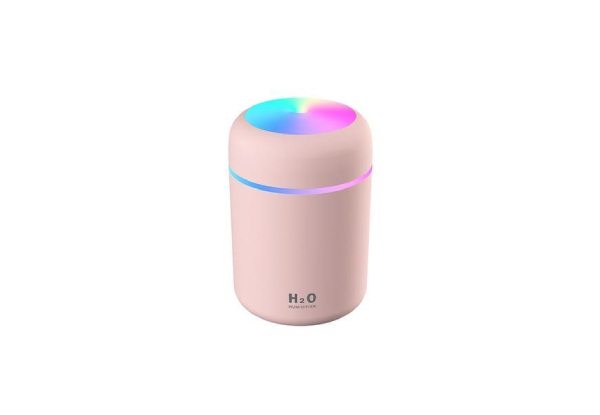 Portable H2O Ultrasonic Air Humidifier with Light - Three Colours Available