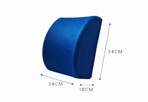 Cooling Gel Memory Foam Lumbar Back Support Cushion - Available in Three Colours