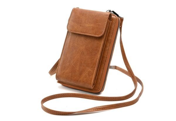 PU Leather Mobile Phone Bag - Available in Three Colours & Option for Two-Pack