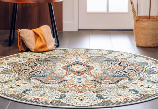 Vintage Circle Area Rug - Available in Four Styles & Three Sizes