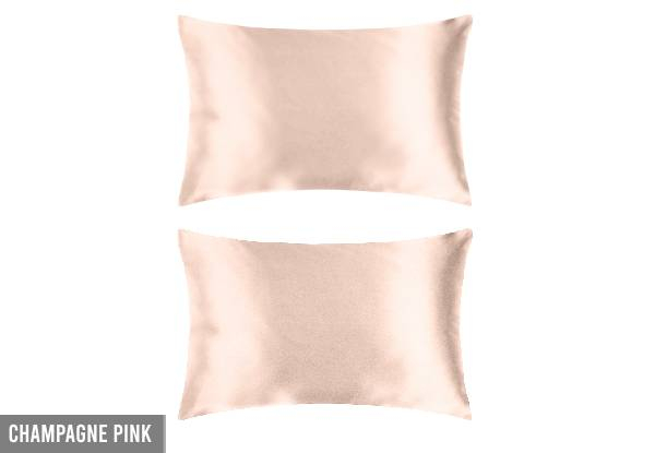 Twin Pack Casa Decor Luxury Satin Pillowcase - Five Colours Available