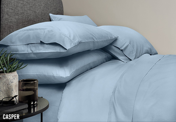 600TC Pure Cotton Plain Sheet Set - Available in Five Colours & Six Sizes