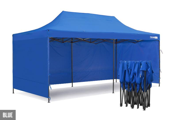 3x6m ToughOut Gazebo with Three Side Walls - Three Colours Available