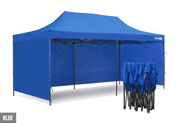 3 x 6m ToughOut Gazebo with Three Side Walls – Four Colours Available