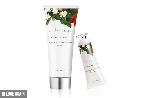 Linden Leaves 100ml Hand Cream incl. Free Travel Size Cream - Four Options Available