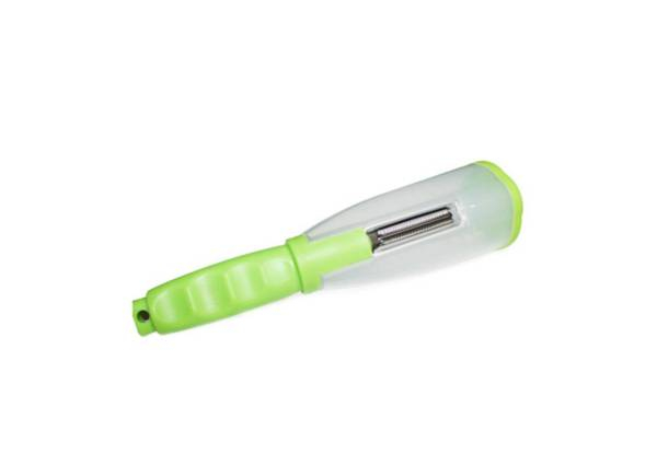 Fruit & Vegetable Peeler with Collection Container - Two Colours Available & Option for Two-Pack