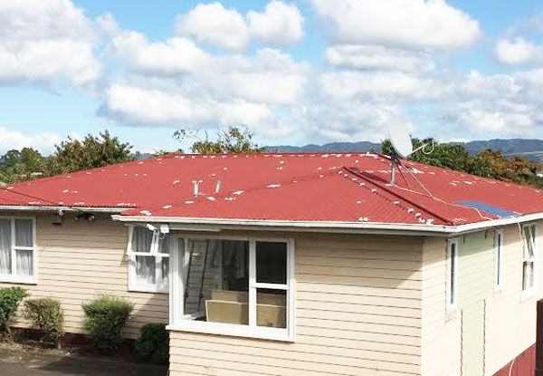 Full Iron Roof Paint incl. Moss/Mould Treatment, Waterblast & Two Top Coats for a House up to 120m² - Options for up to 180m² House