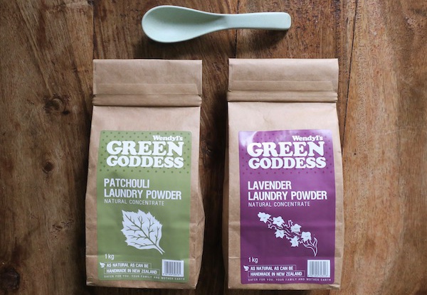 Two-Pack of 1KG 100% Natural Laundry Powder with Wheatstraw Spoon - Five Scents Available