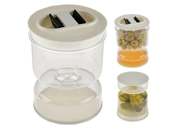 Pickle Jar with Strainer - Option for Two-Pack