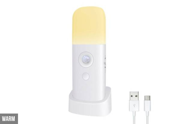 Rechargeable Motion Sensor Night Light - Two Colours Available