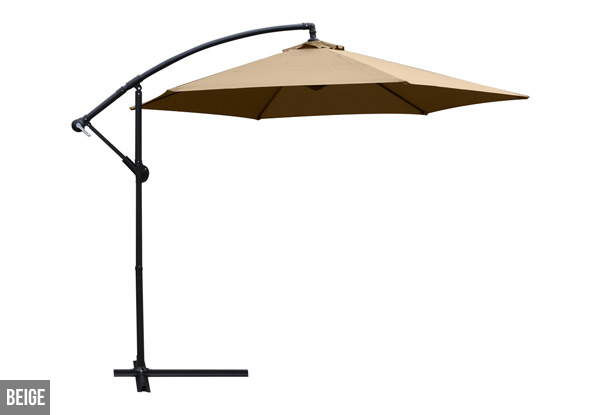 3m Cantilever Outdoor Shade Umbrella - Three Colours Available