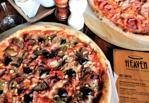 Two Large Wood-Fired Pizzas, Fries & Dessert Pizza for Two People - Options for up to Six People