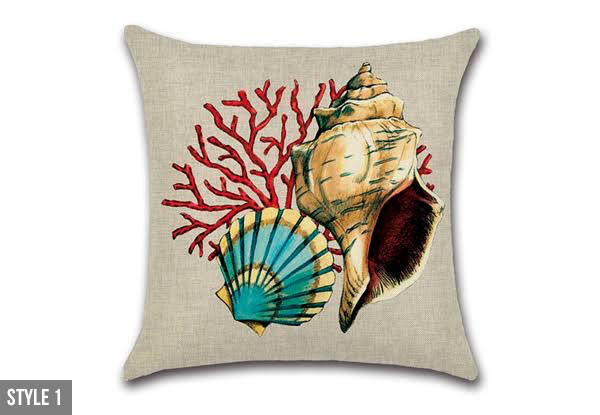 Seashell Linen Cushion Cover - Four Styles Available