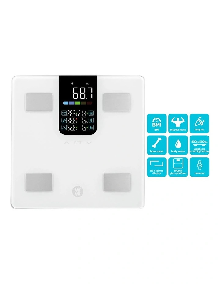 WeightWatchers Colour Body Analysis Bathroom Scale