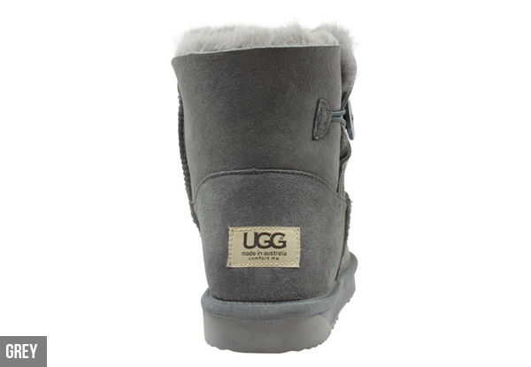 Comfort Me Unisex Australian Made Memory Foam Mini Button UGG Boots - Five Colours & Seven Sizes Available