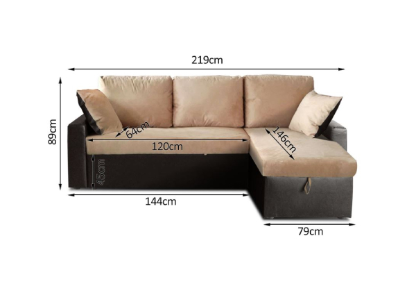 Salem Storage Sofa Bed - Three Colours Available