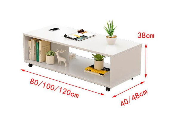 Coffee Table 120cm with Wheels