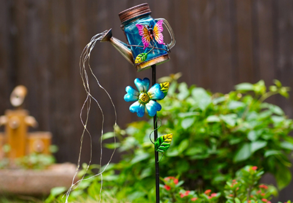 Solar Watering Can Garden Shower Light - Available in Three Colours & Option for Two