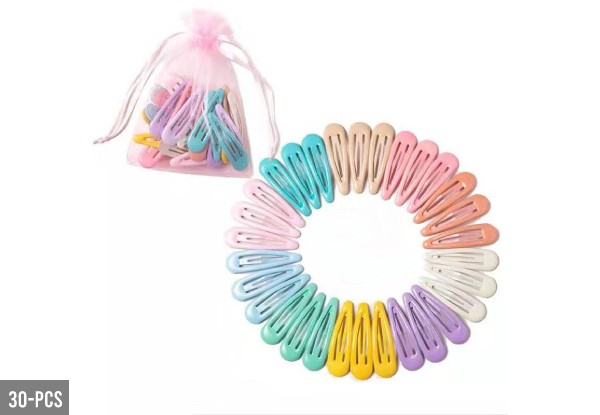 10-Piece Cute Colourful Waterdrop Shape Hairpin Range - Options for up to 40-Pieces Available