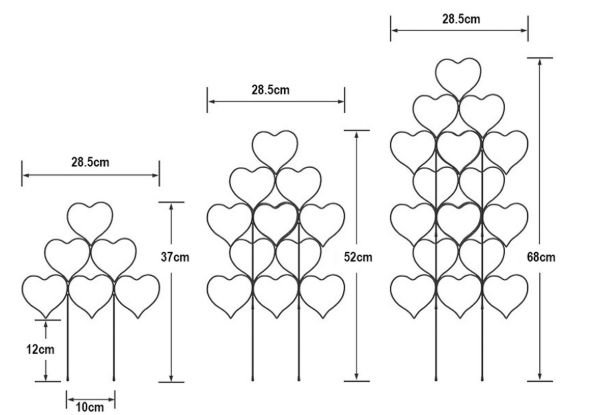 Three-Pieces Garden Plant Support Trellis