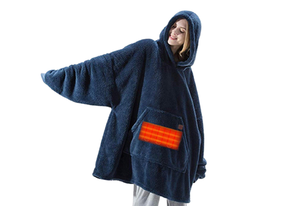 Wearable Heated Blanket Hoodie - Two Colours Available