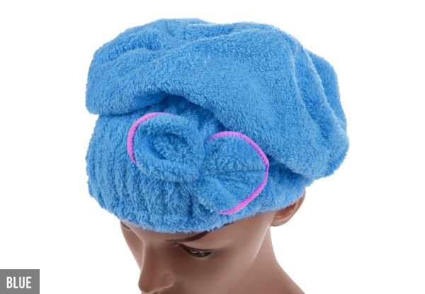 Quick Dry Hair Towel Cap - Six Colours Available with Free Delivery
