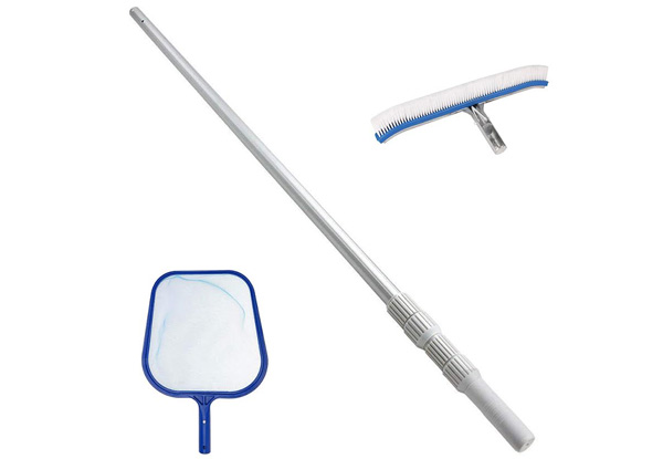Three-in-One Swimming Pool Cleaning Pole Set