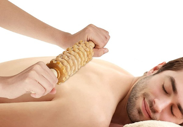 Wooden Massaging Muscle Roller