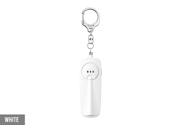 130dB Personal Alarm Keychain with LED Light - Seven Colours Available