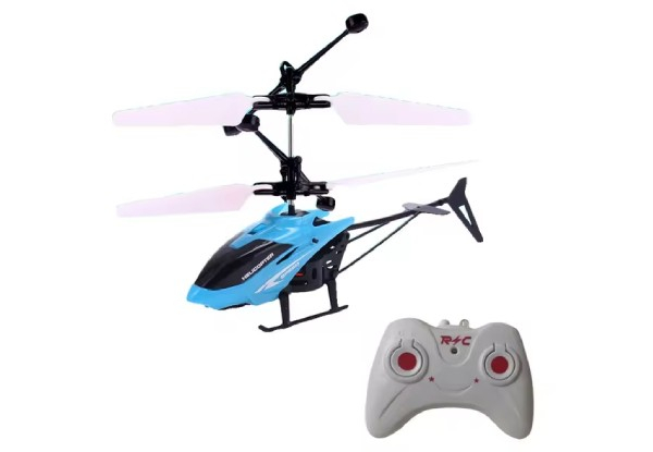 Kid's Hand-Controlled Helicopter with Control - Three Colours Available